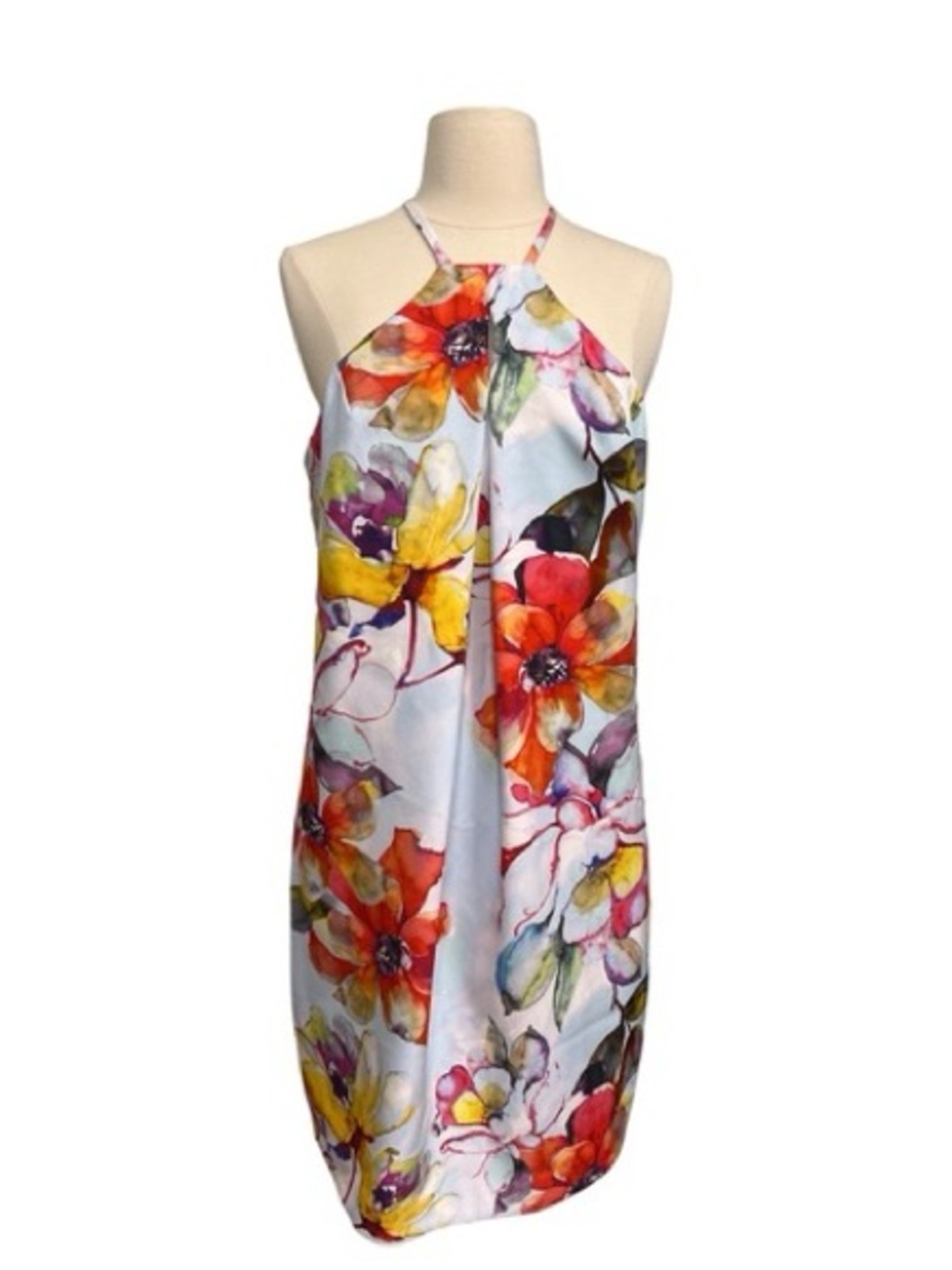 NEW Trina Turk Spring Floral Watercolor Sleeveless Dress size 14